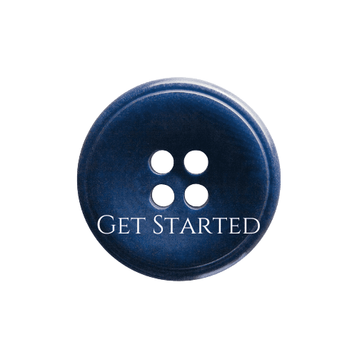 A dark blue button with the text 'Get Started' and four holes.