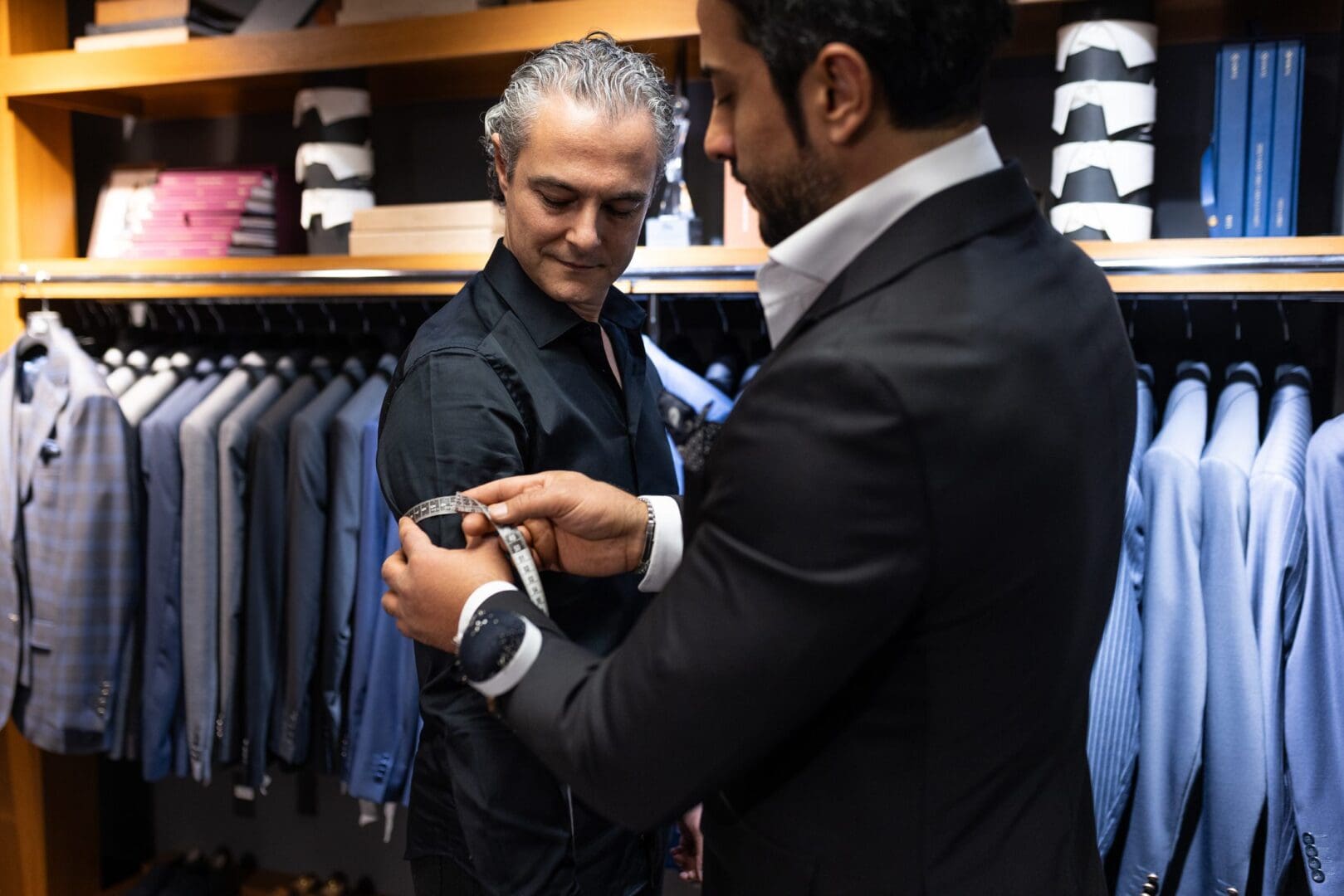Custom suit measurement process