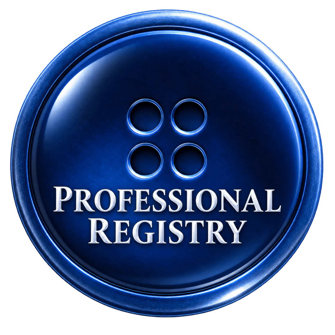 Header Buttons Professional Registry