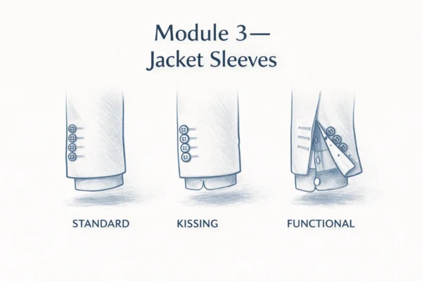 CPT: Module 3 - Men’s Suit Jacket Sleeve Shortening with Mitered Vent and Lining